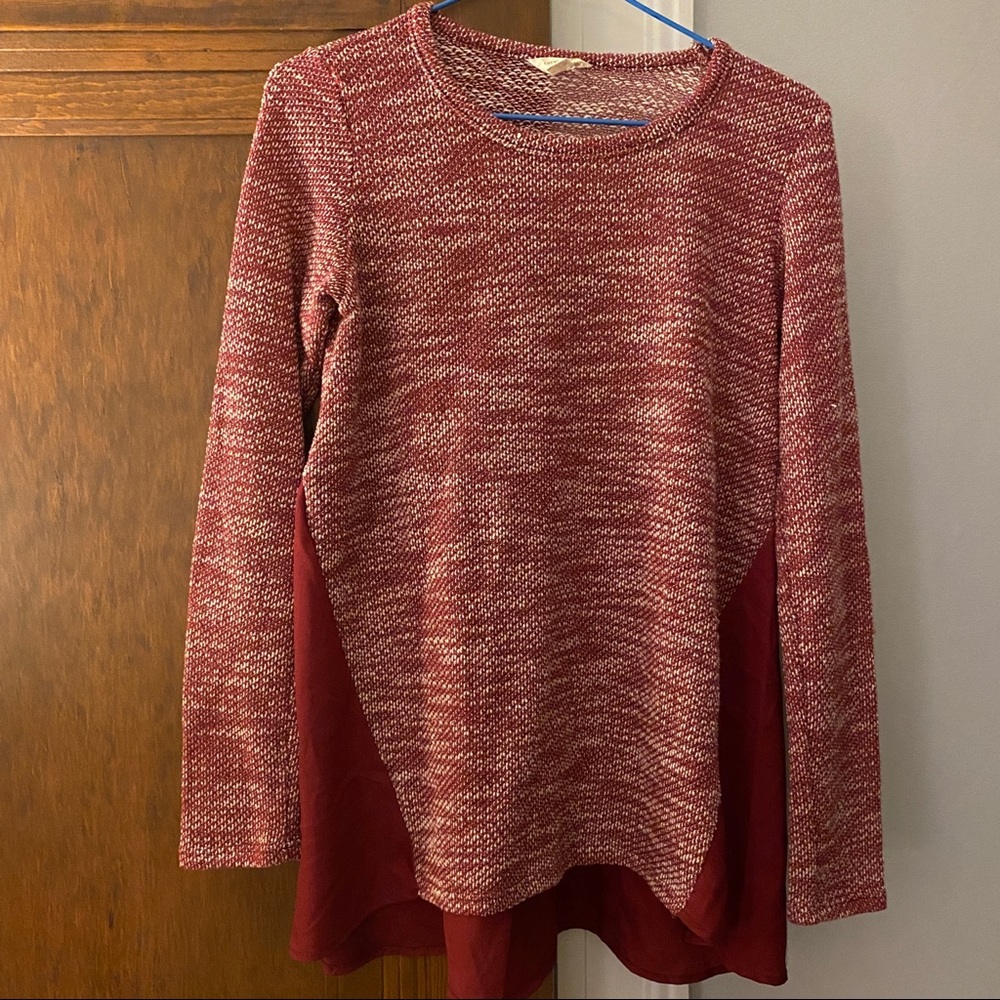 Lucky brand Burgundy flowy sweater